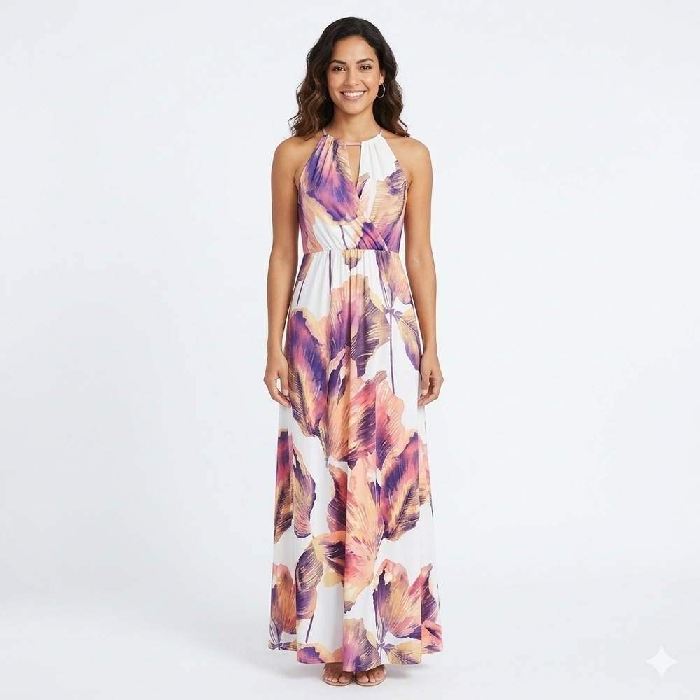 London Times Maxi Dress EUC